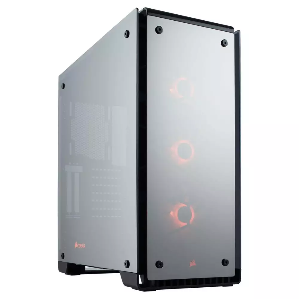 Кутия Corsair Crystal 570X Mirror RGB Mid Tower Tempered Glass Black - CC-9011126-WW