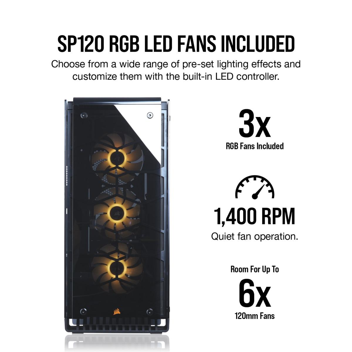 Corsair Crystal 570X Mirror RGB Mid Tower Tempered Glass Black Case - CC-9011126-WW