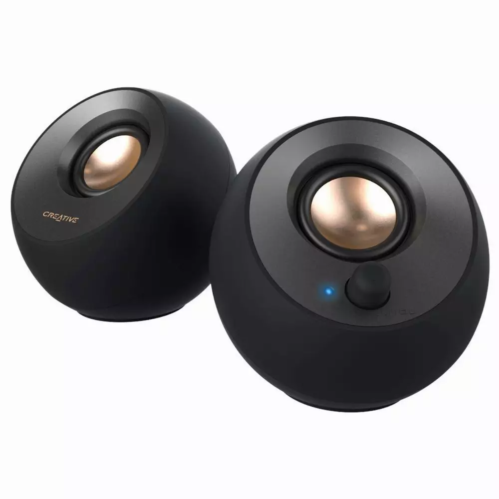 Озвучителна система Creative PEBBLE V2, 2 x 4W, Черен