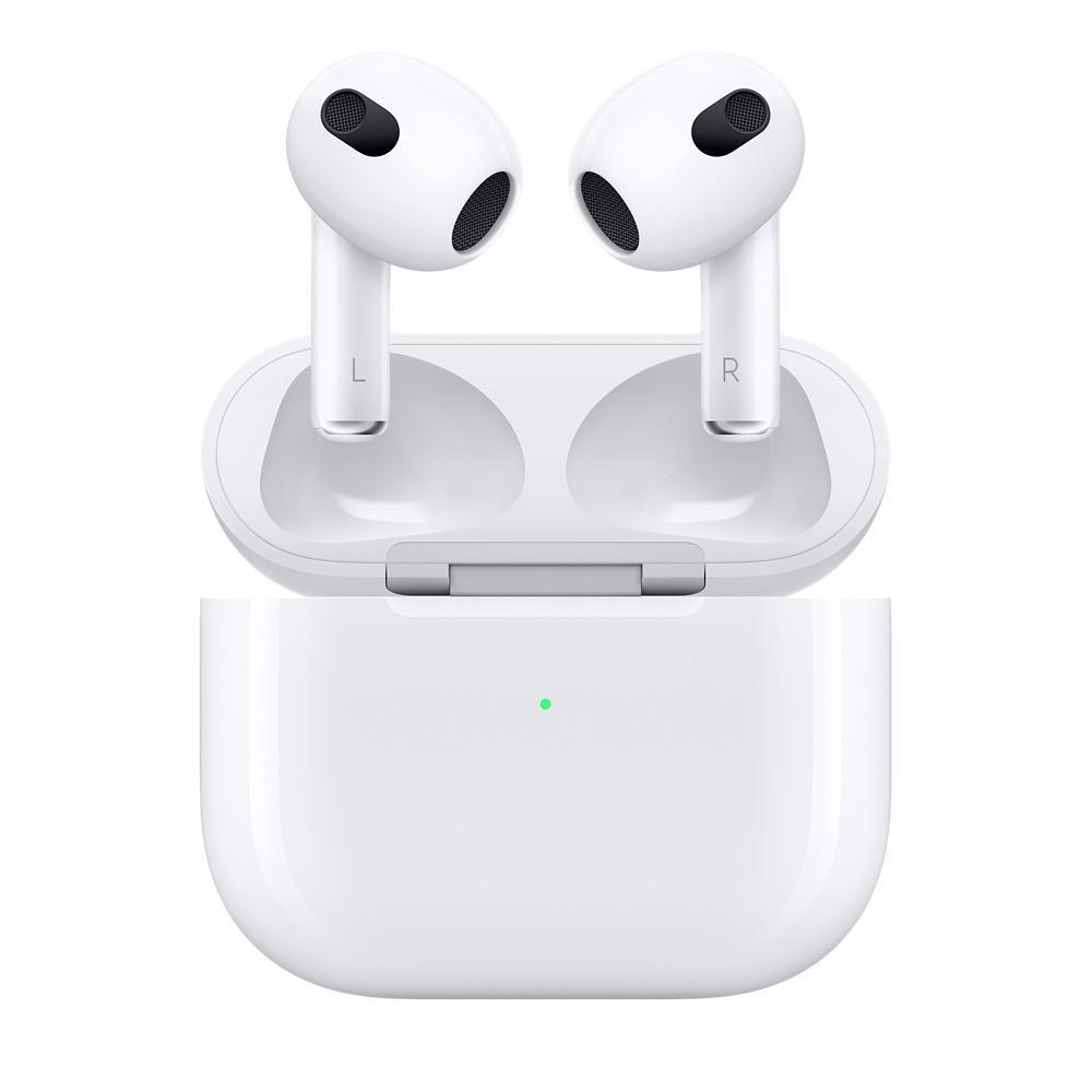 Блутут слушалки-тапи Apple AirPods 3, с докинг кутийка, Wireless, Бели