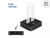 Външна стойка Delock 63329, За 2 x M.2 NVMe PCIe SSD, Функция за клониране