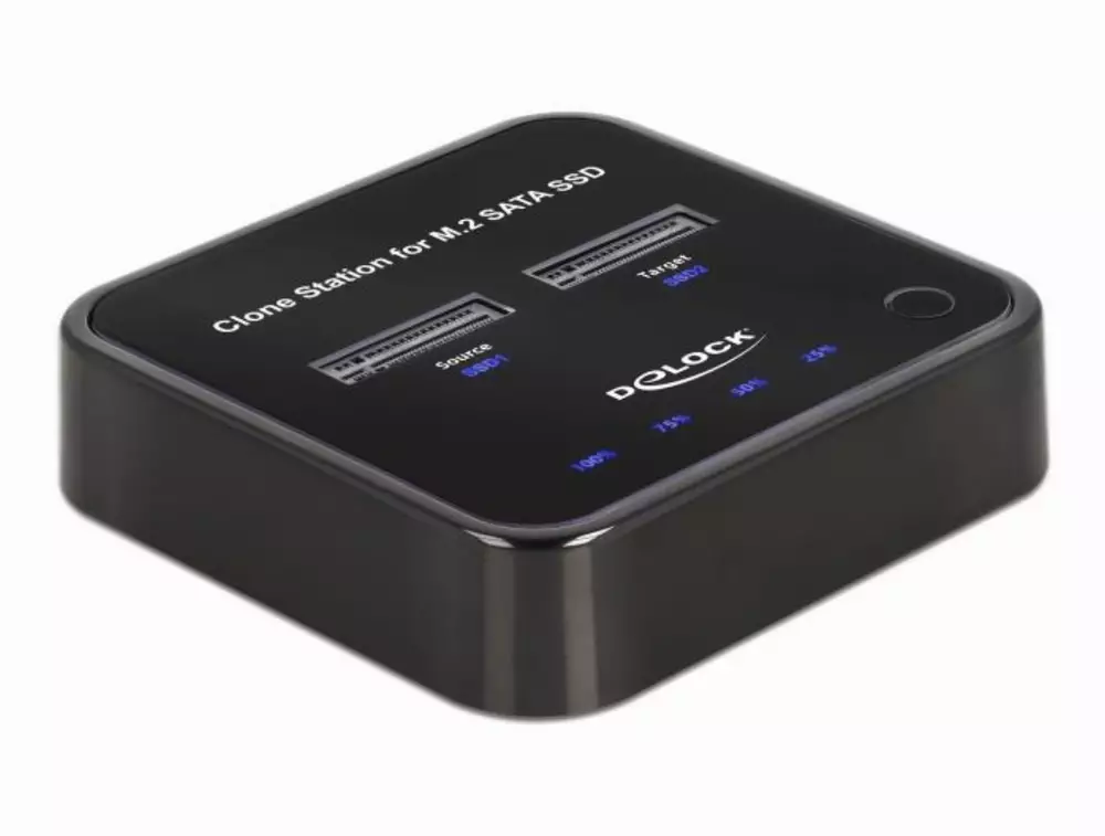 Външна стойка Delock 63334, За 2 x M.2 SATA SSD, Функция за клониране