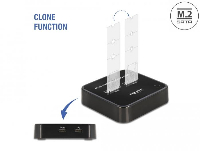 Външна стойка Delock 63334, За 2 x M.2 SATA SSD, Функция за клониране