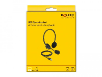 Слушалки с микрофон Delock 27178 Black