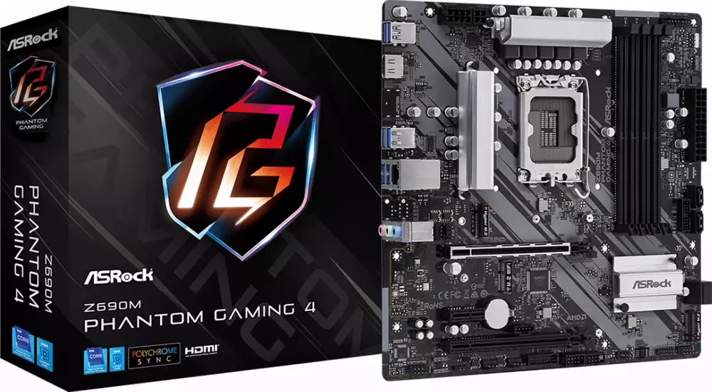 Дънна платка ASRock Z690M Phantom Gaming 4 LGA1700 DDR4