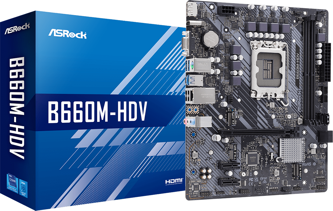 Дънна платка ASRock B660M-HDV LGA1700 DDR4