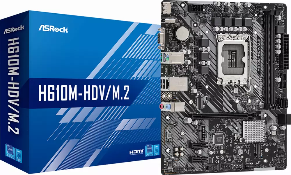 Дънна платка ASRock H610M-HDV/M.2 LGA1700 DDR4