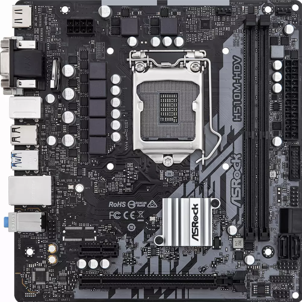 Дънна платка ASRock H510M-HDV R2.0 LGA1200