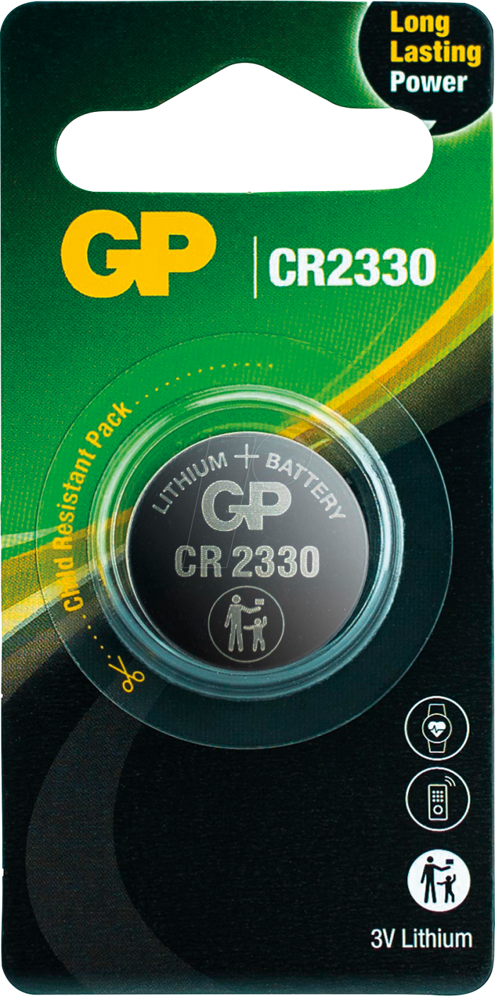 Λιθίου κουμπί μπαταρία GP  CR-2330 3V  1 τεμ. σε blister /τιμή για 1 τεμ./