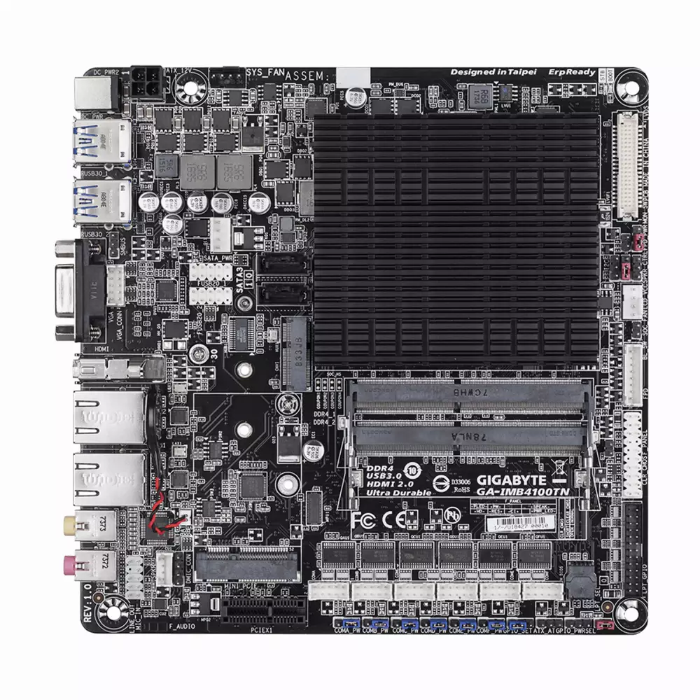 Дънна платка GIGABYTE IMB4100TN с вграден Quad-Core 2.4 Ghz Intel Celeron N4100 , Thin-Mini-ITX, 2xDDR4 SO-DIMM , M.2 NVMe