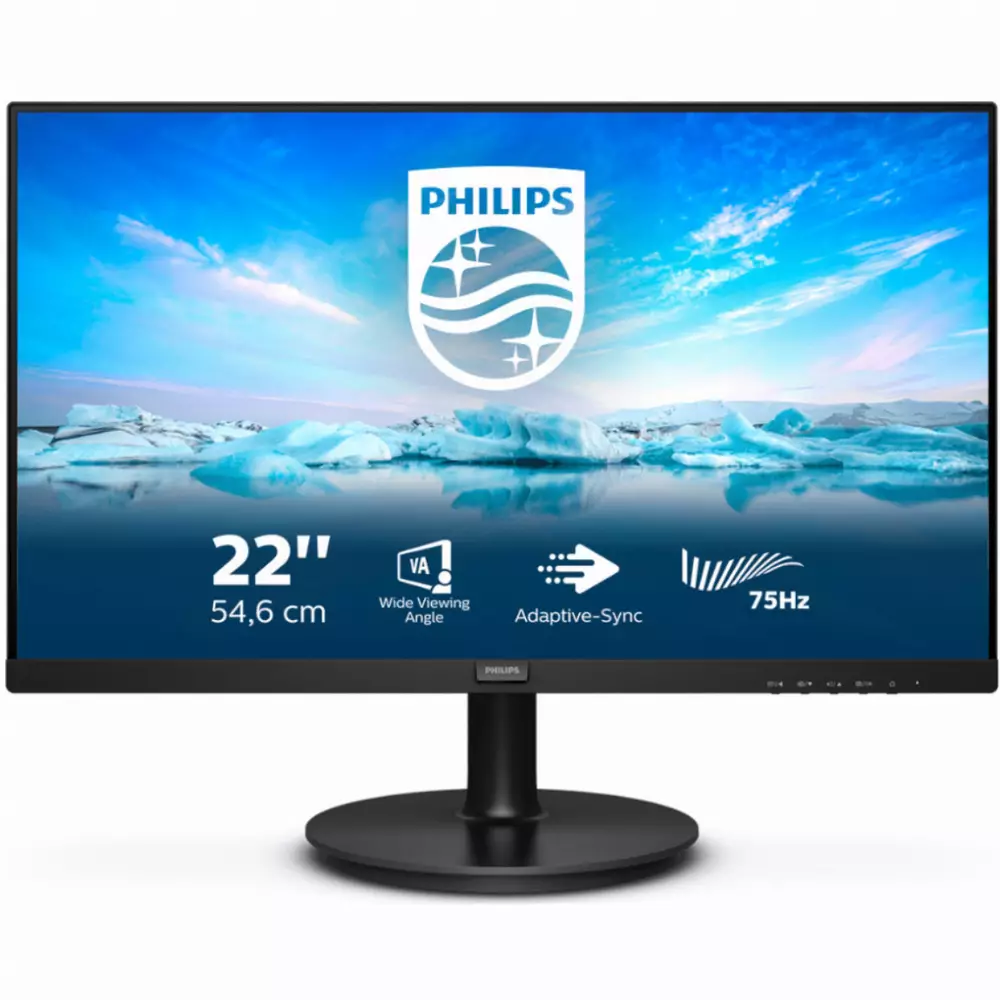 Οθόνη Philips 221V8LD, 21.5", VA, FHD 1920x1080, 75hz, 4ms, Adaptive Sync