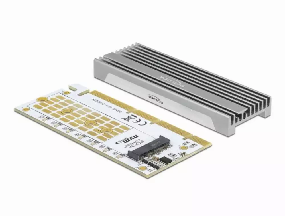 PCI Express x16 (x1 / x4 / x8) карта Delock 90566, за M.2 NVMe M.2 Key M, RGB LED