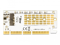 PCI Express x16 (x1 / x4 / x8) карта Delock 90566, за M.2 NVMe M.2 Key M, RGB LED