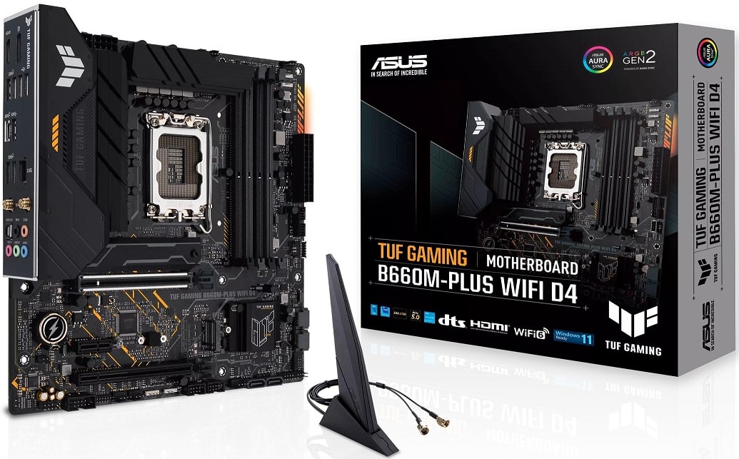 Дънна платка ASUS TUF GAMING B660M-PLUS D4 WIFI LGA1700 DDR4
