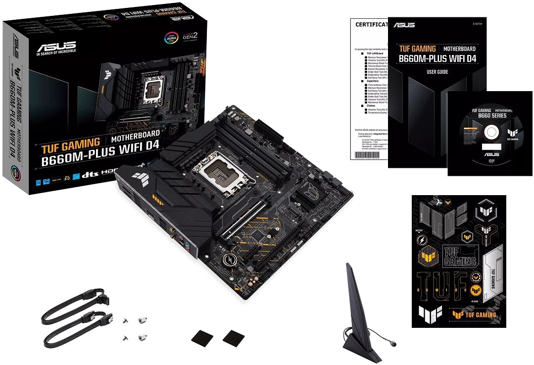 Дънна платка ASUS TUF GAMING B660M-PLUS D4 WIFI LGA1700 DDR4