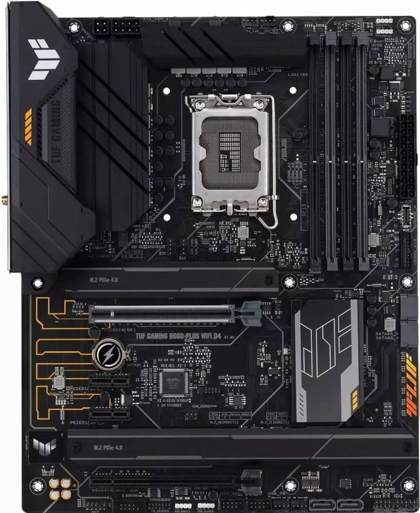 Дънна платка ASUS TUF GAMING B660-PLUS D4 WIFI LGA1700 DDR4