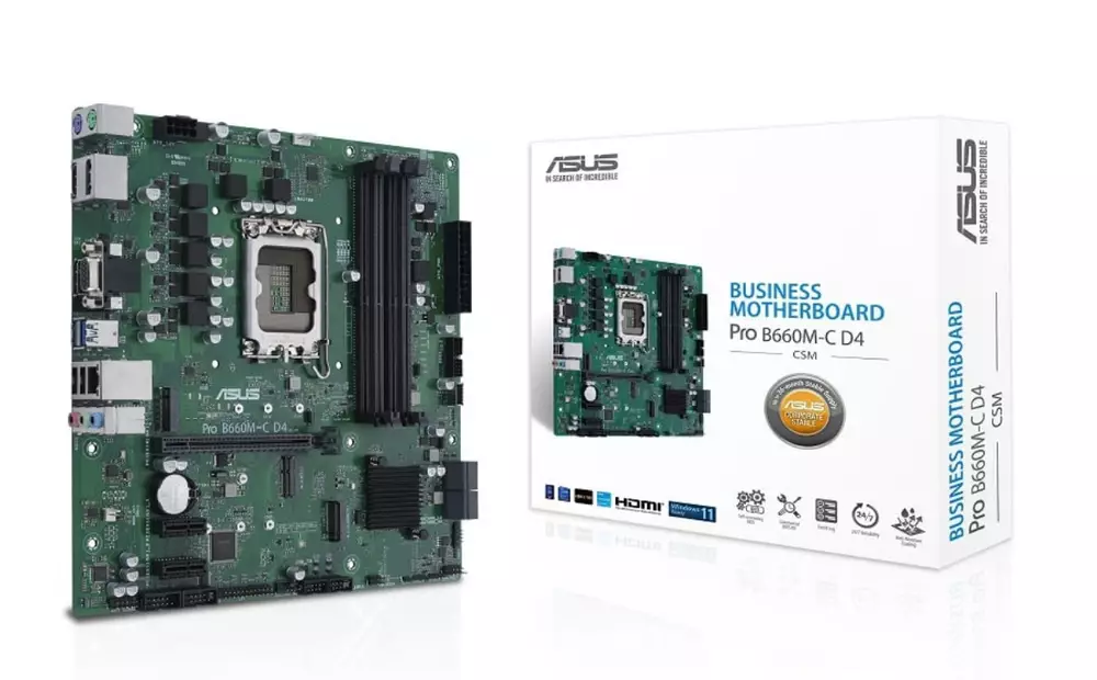 Дънна платка ASUS PRO B660M-C D4-CSM LGA1700 DDR4