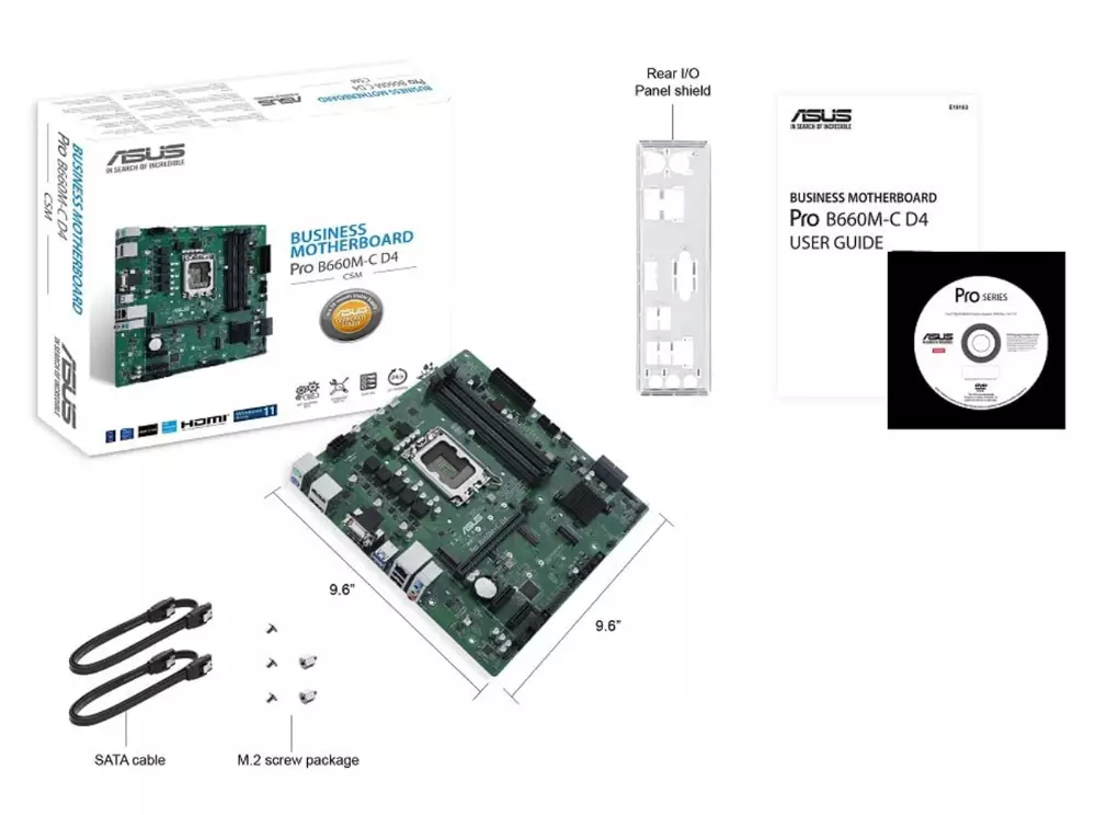 Дънна платка ASUS PRO B660M-C D4-CSM LGA1700 DDR4