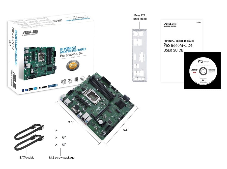 Дънна платка ASUS PRO B660M-C D4-CSM LGA1700 DDR4