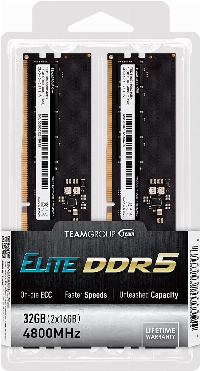 Памет Team Group Elite 32GB (2x16GB) DDR5 4800MHz CL40 - TED532G4800C40DC01
