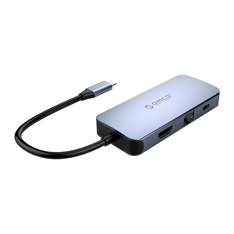 Stație de docking Orico Docking Station Type-C Power Distribution 3.0 100W - LAN, HDMI, Type-C x 1, USB3.0 x 3 -  MC-U602P