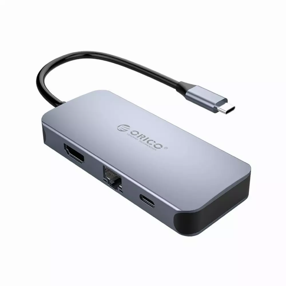 Stație de docking Orico Docking Station Type-C Power Distribution 3.0 100W - LAN, HDMI, Type-C x 1, USB3.0 x 3 - MC-U602P
