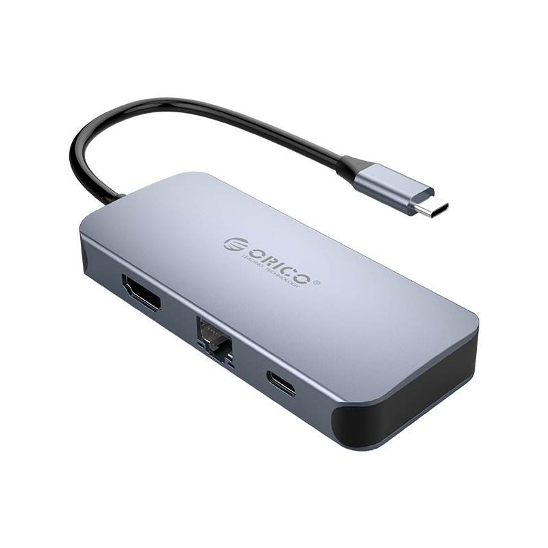 Stație de docking Orico Docking Station Type-C Power Distribution 3.0 100W - LAN, HDMI, Type-C x 1, USB3.0 x 3 -  MC-U602P