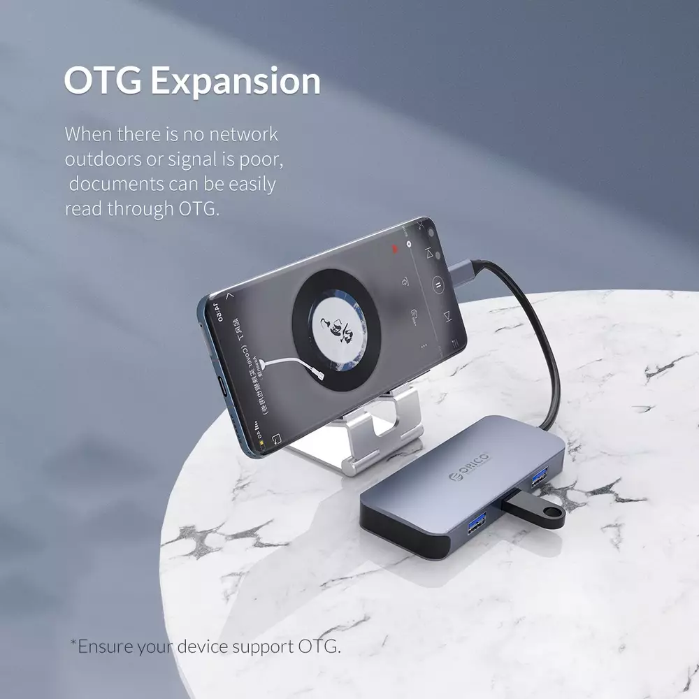 Докинг станция Orico Docking Station Type-C Power Distribution 3.0 100W - LAN, HDMI, Type-C x 1, USB3.0 x 3 -  MC-U602P