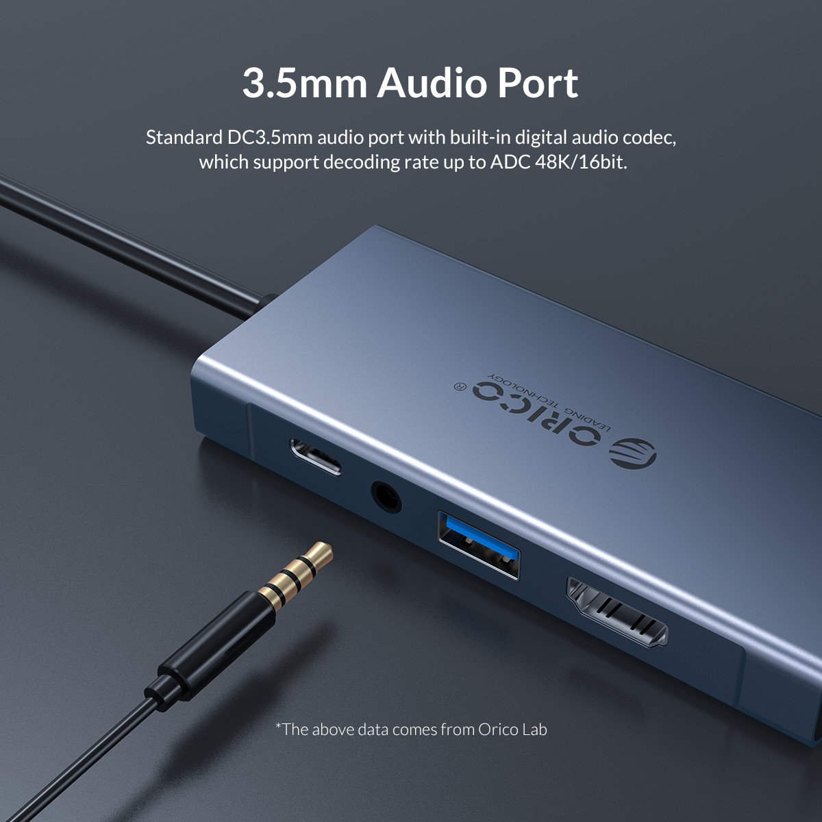 Докинг станция Orico Docking Station Type-C Power Distribution 60W - HDMI, Type-C x 1, USB3.0 x 1, VGA, Audio -  MC-U501P