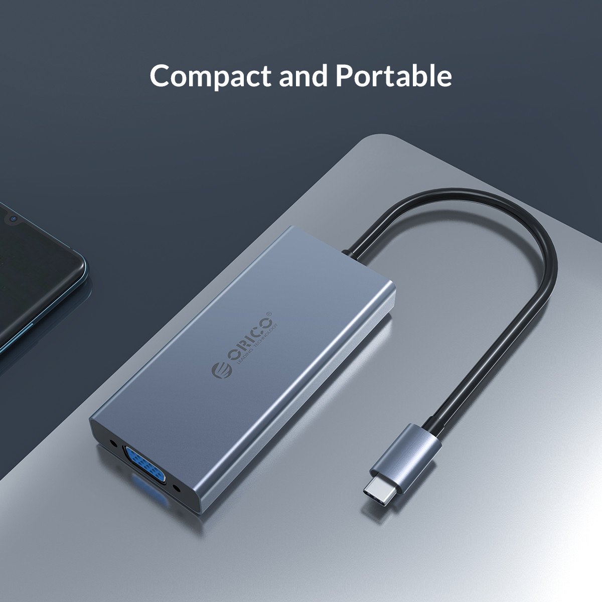 Докинг станция Orico Docking Station Type-C Power Distribution 60W - HDMI, Type-C x 1, USB3.0 x 1, VGA, Audio -  MC-U501P