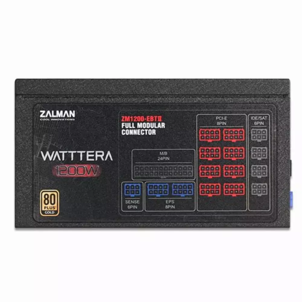 Захранване Zalman WATTTERA 1200W 80 Plus Gold Full Modular PSU - ZM1200-EBT-II   