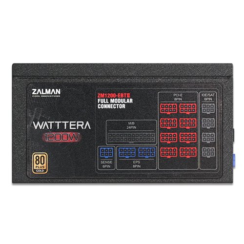 Захранване Zalman WATTTERA 1200W 80 Plus Gold Full Modular PSU - ZM1200-EBT-II   
