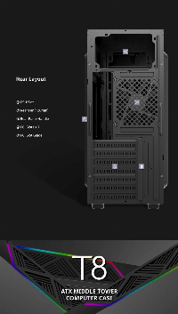 Кутия Zalman T8 RGB Mid Tower Black