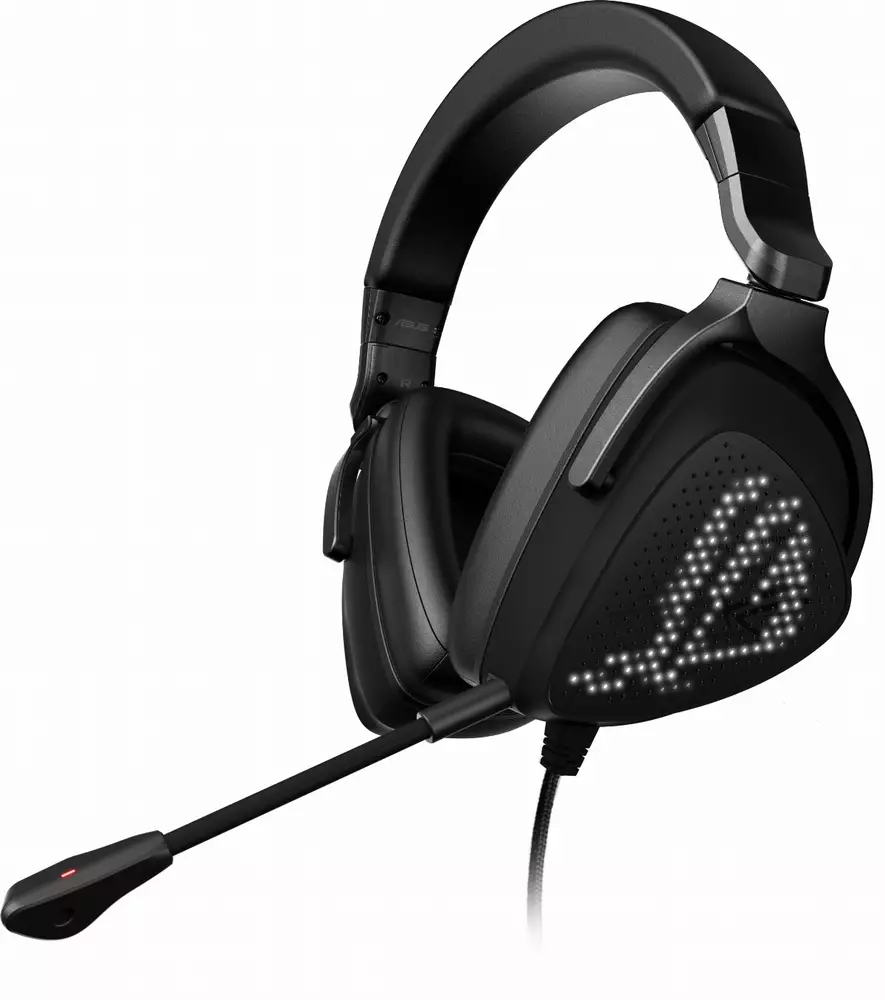 Геймърски слушалки ASUS ROG Delta S Animate USB-C AniMe Matrix display Quad DAC - 90YH037M-B2UA00