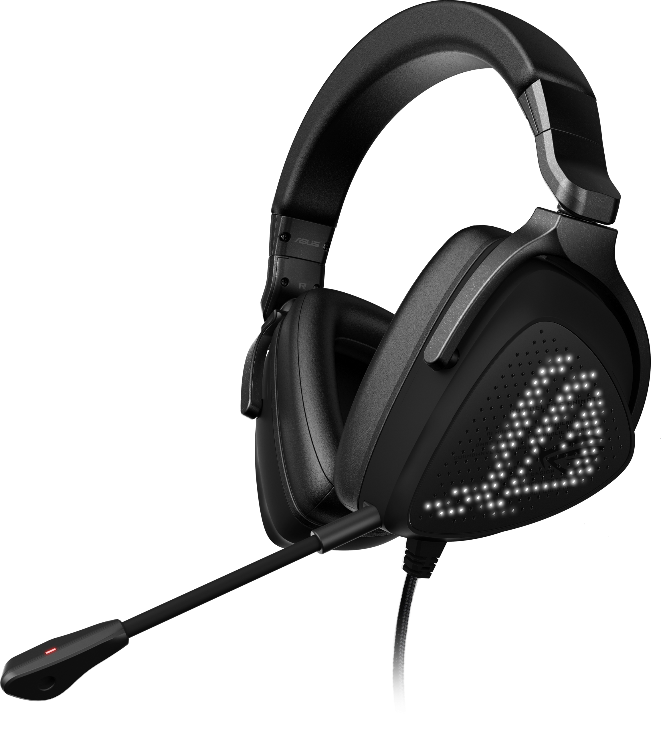 Геймърски слушалки ASUS ROG Delta S Animate USB-C AniMe Matrix display Quad DAC - 90YH037M-B2UA00
