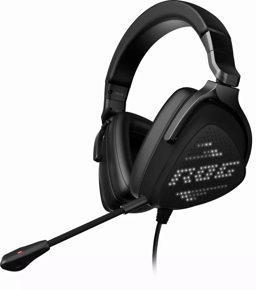 Геймърски слушалки ASUS ROG Delta S Animate USB-C AniMe Matrix display Quad DAC - 90YH037M-B2UA00