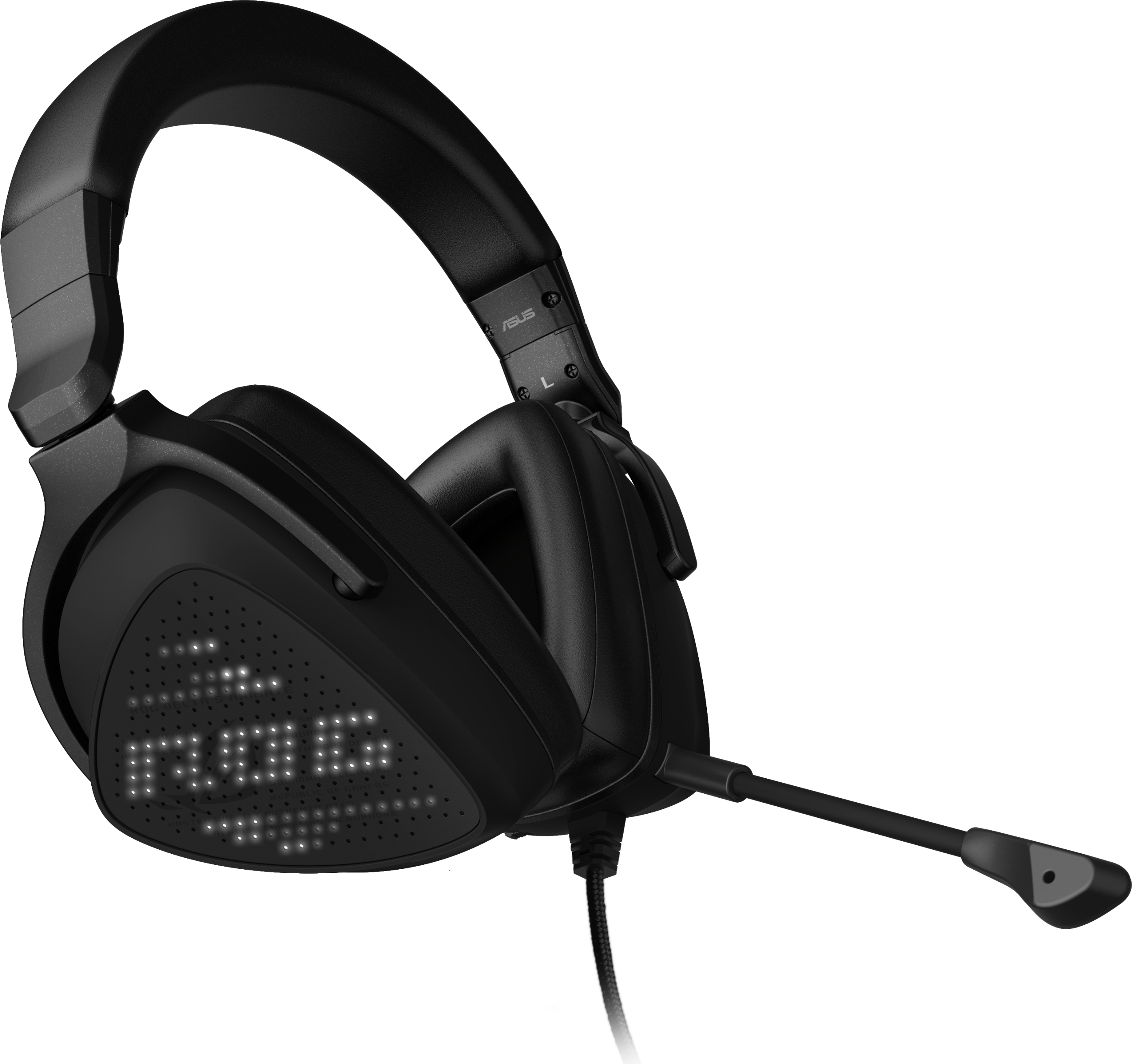 Геймърски слушалки ASUS ROG Delta S Animate USB-C AniMe Matrix display Quad DAC - 90YH037M-B2UA00