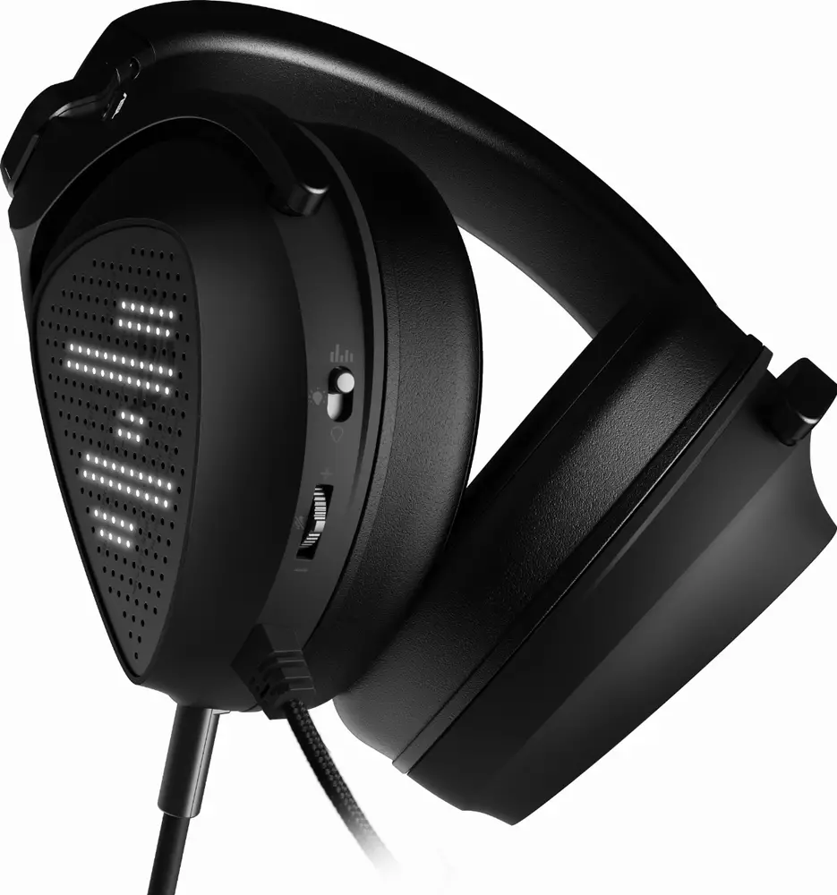 Геймърски слушалки ASUS ROG Delta S Animate USB-C AniMe Matrix display Quad DAC - 90YH037M-B2UA00