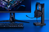 Геймърски слушалки ASUS ROG Delta S Animate USB-C AniMe Matrix display Quad DAC - 90YH037M-B2UA00