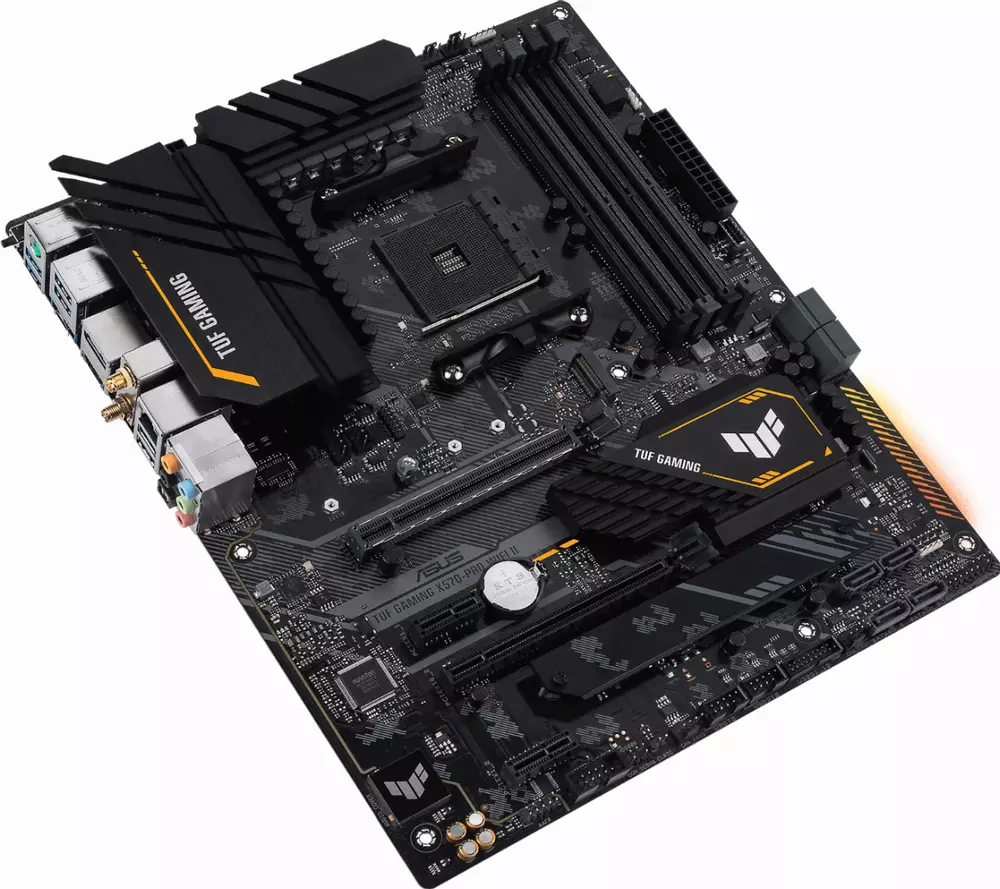 Дънна платка ASUS TUF GAMING X570-PRO WIFI II, AMD AM4, ATX, 4x DDR4, dual M.2, WiFi 6E, PCIe 4.0, Aura Sync RGB