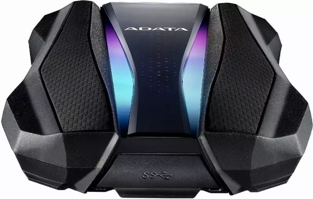 Външен диск ADATA HD770G 2TB RGB IP68 USB 3.1 Black - AHD770G-2TU32G1-CBK