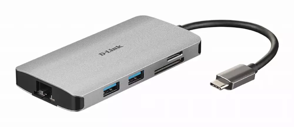 Докинг станция D-LINK DUB-M810, 8-in-1 USB-C, HDMI/Ethernet/Card Reader/Power