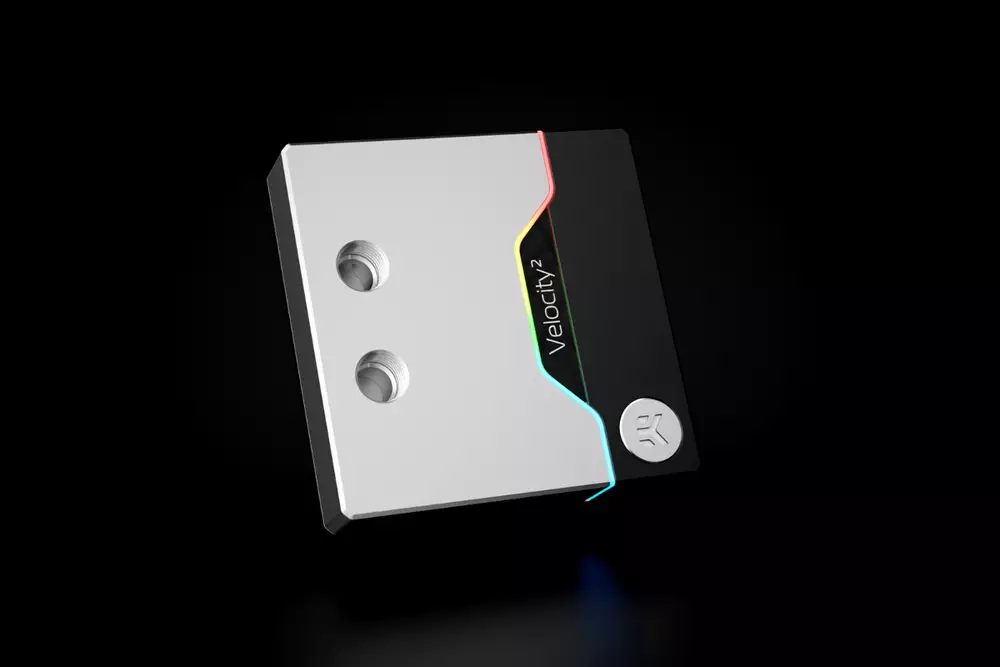 Воден блок за процесор EK-Quantum Velocity² D-RGB - 1700 Nickel + Satin Titanium