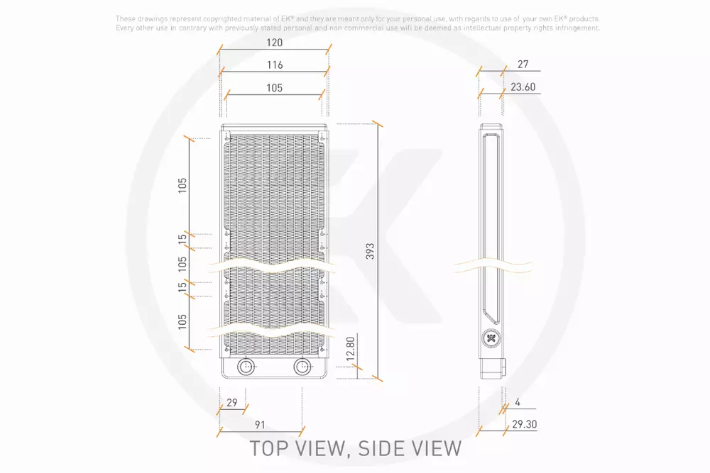 Радиатор EK-CoolStream Classic SE 360