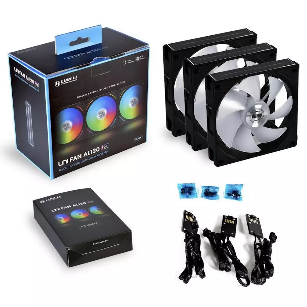 Вентилатори Lian Li AL120 ARGB 3 Fan Kit Black Controller