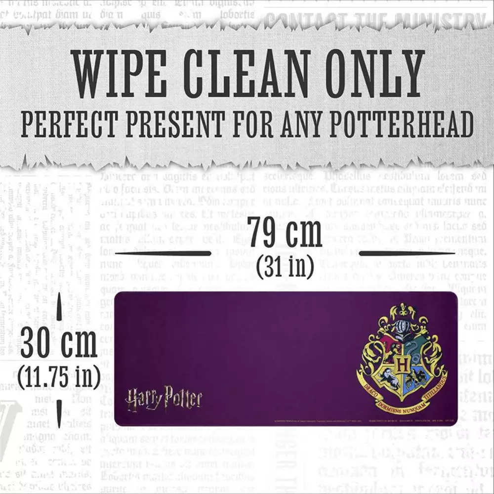 Пад за мишка Paladone Harry Potter - Hogwarts Crest Desk Mat 790x300