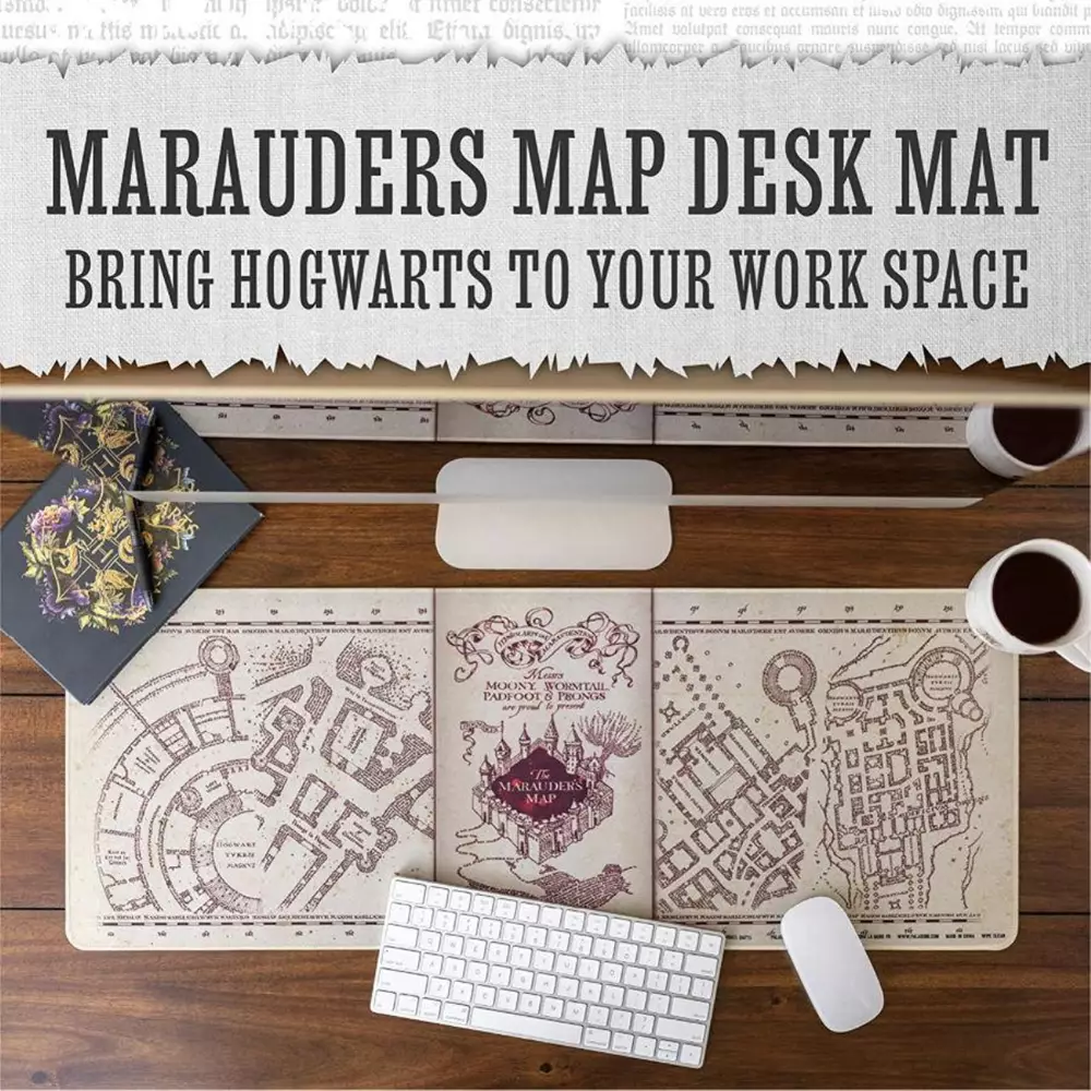 Пад за мишка Paladone Harry Potter - Marauders Map Desk Mat 790x300