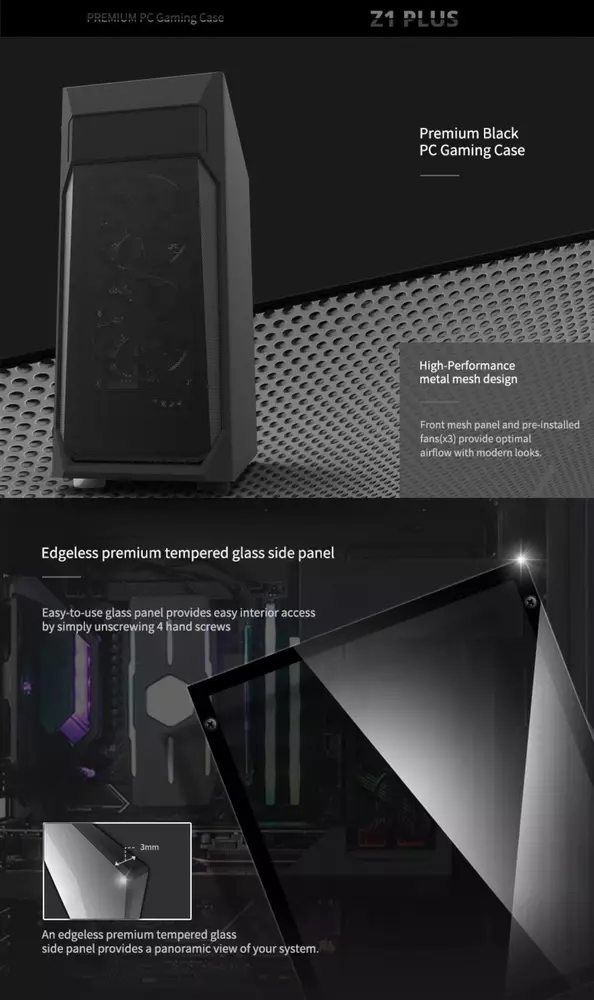Кутия Zalman Z1 Plus Case ATX - ZM-Z1-PLUS   