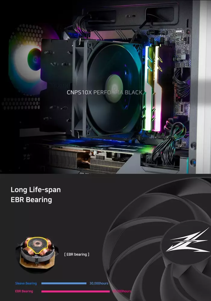 Охладител за процесор Zalman CNPS10X Performa CPU Cooler Black