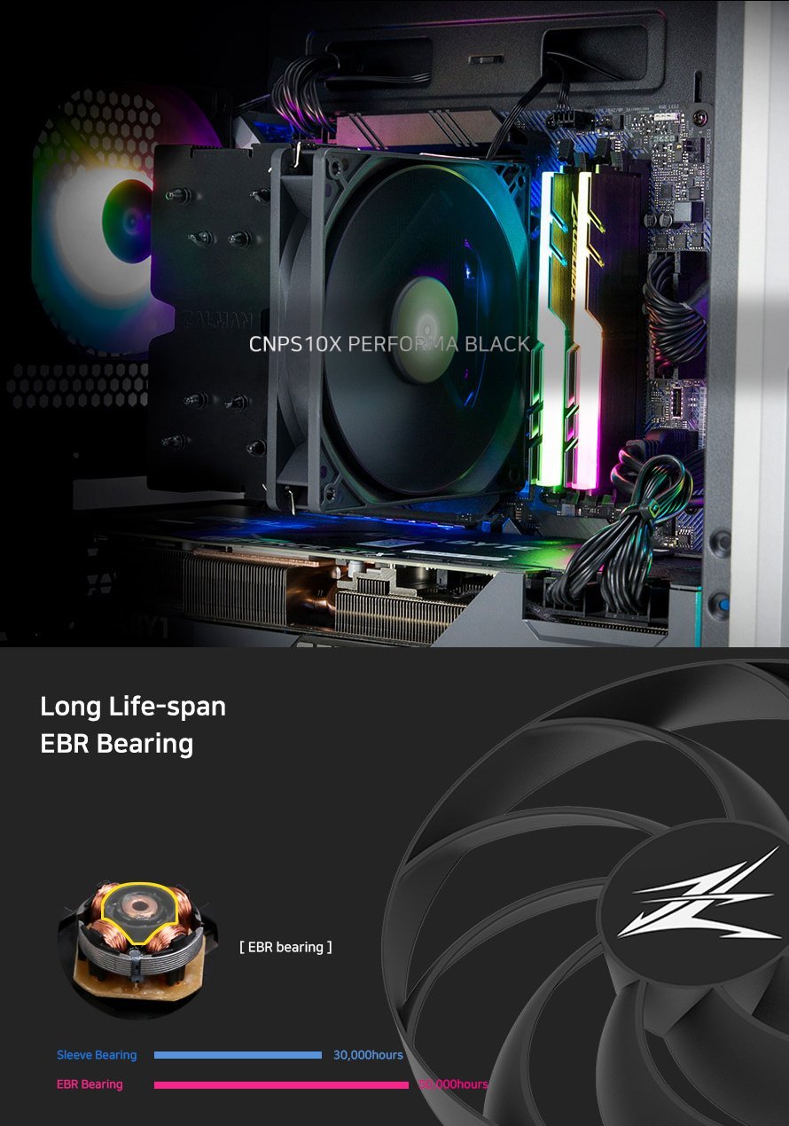Охладител за процесор Zalman CNPS10X Performa CPU Cooler Black